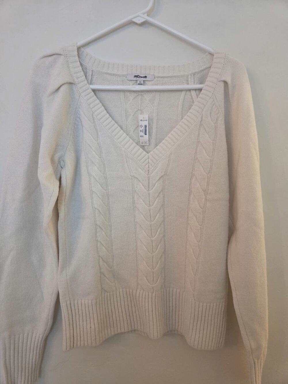 Madewell Cream Sweater NWT Size XS - New With Tags